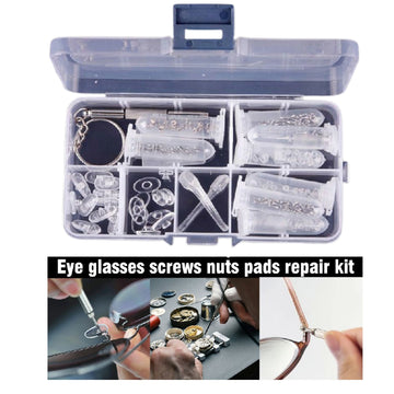 Eyeglass Repair Kit – Screws, Nose Pads & Nuts for Spectacles & Sunglasses