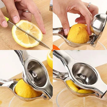 Premium Stainless Steel Manual Juicer – Hand Press Lemon & Lime Squeezer