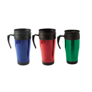 450ml Thermal Travel Mug Retro Style Insulated Cup (Random Colour)