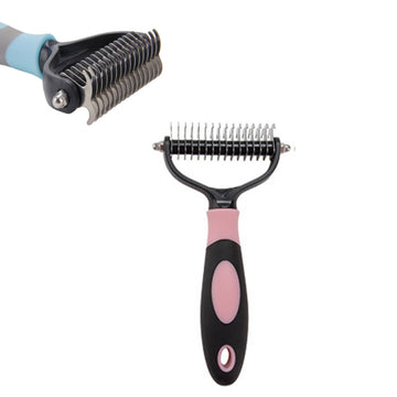 16 Teeth Double-Sided Pet Grooming Deshedding Tool