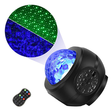LED Galaxy Projector Starry Music Night Light – Star Sky Lamp (Black)