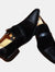 Bespoke Black Leather & Suede Moccasin Loafers - Handmade Dress Shoes