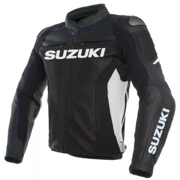 GSXR Suzuki Men Leather Biker Jacket
