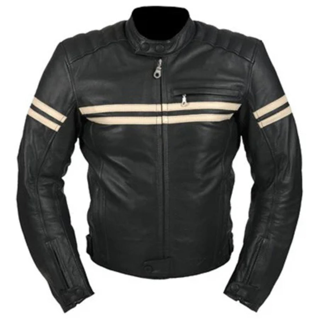 Men Motorbike Leather Racing Jacket
