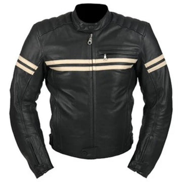 Men Motorbike Leather Racing Jacket
