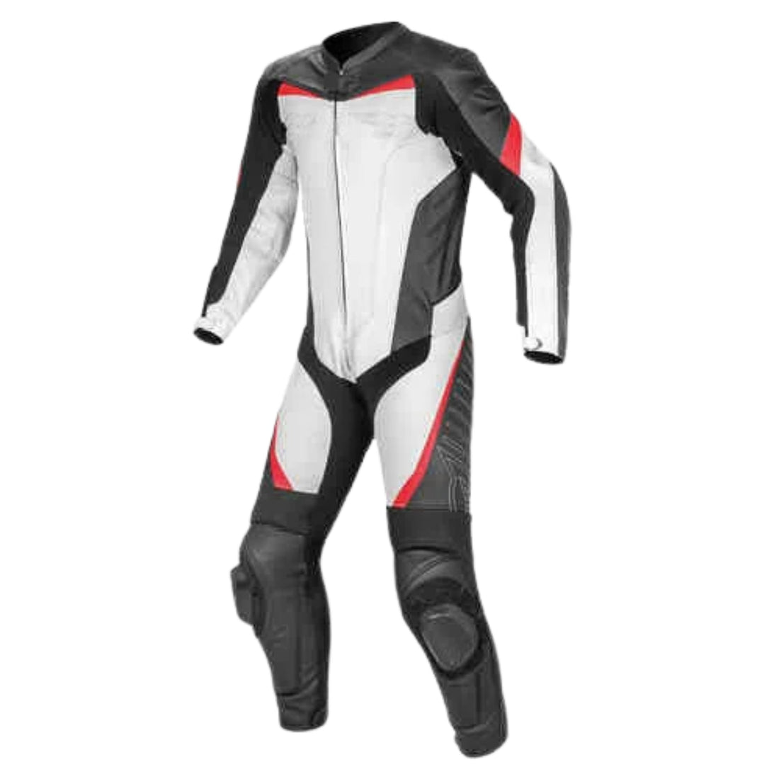 Men’s Black 1-Piece Motorbike Leather Racing Suit