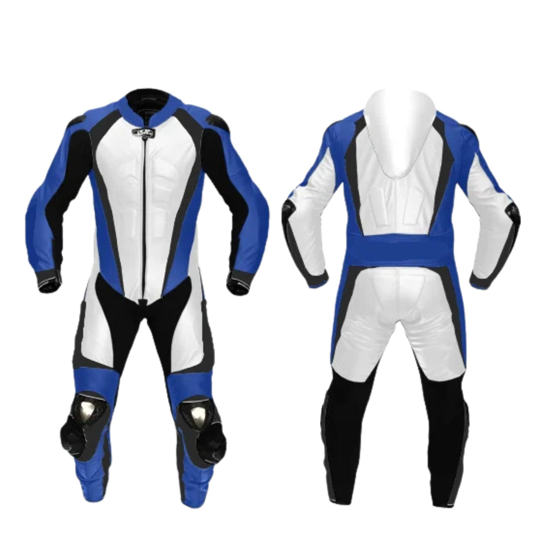 Men’s Black 1-Piece Motorbike Leather Racing Suit