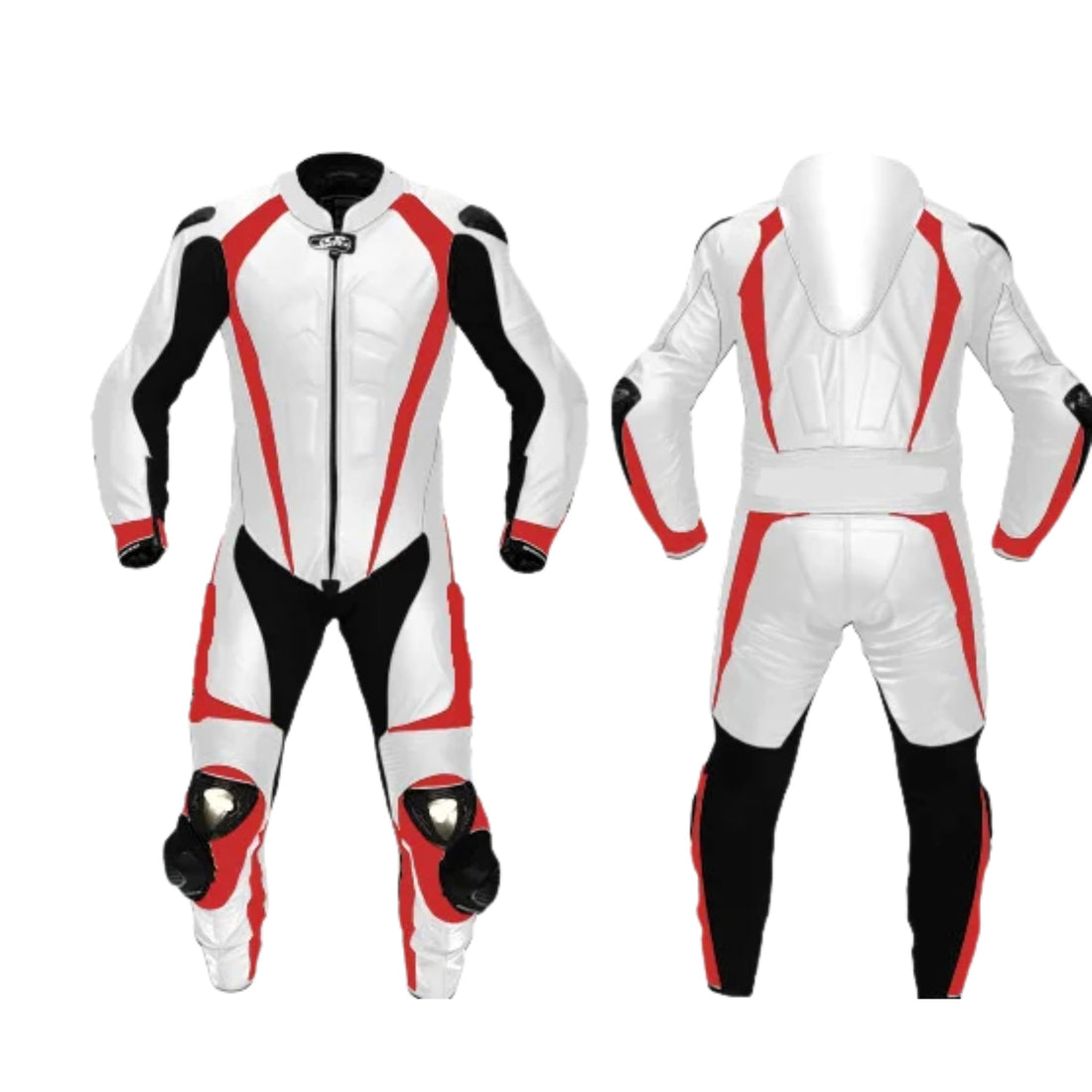 Men’s Black 1-Piece Motorbike Leather Racing Suit