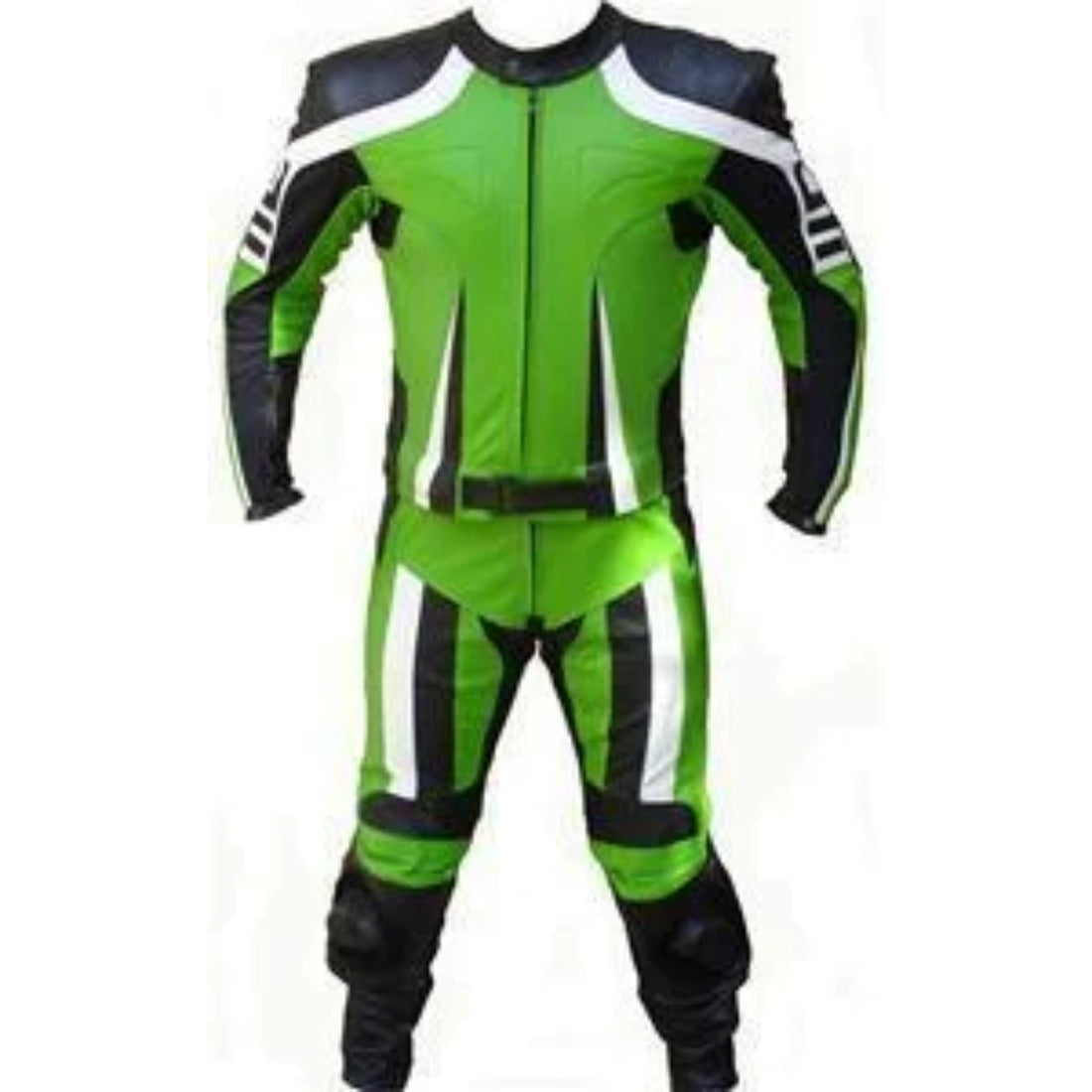 Men’s Black 2-Piece Motorbike Leather Racing Suit