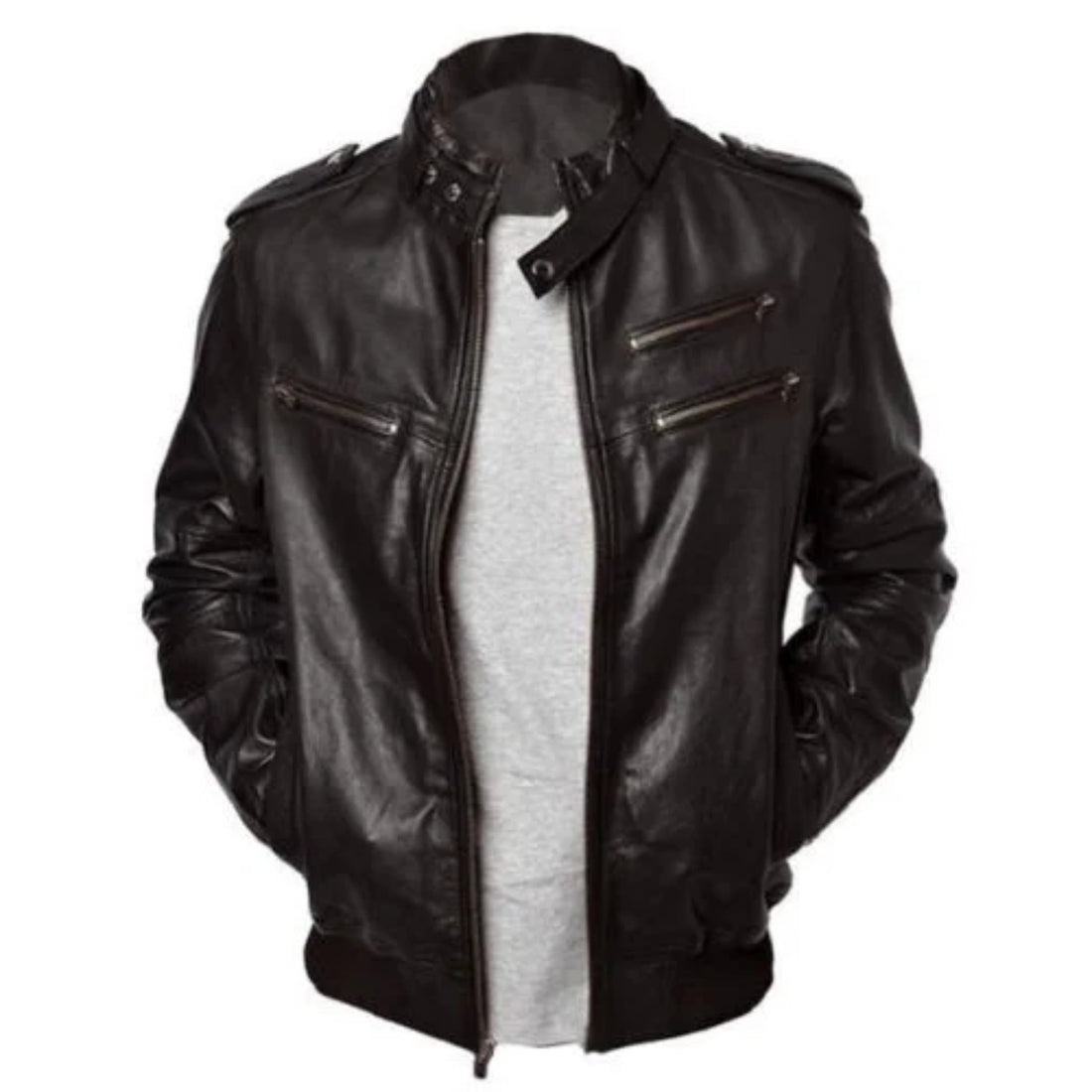 Men’s Black Original Leather Fashion Jacket