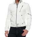 Men’s White Leather Fashion Jacket